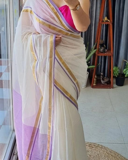 Mal Cotton Tested Zari Design Saree