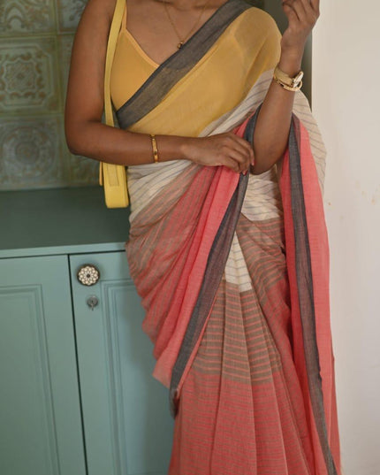 Handloom Pure Mul Cotton Design Saree