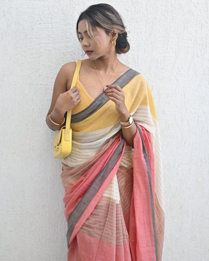 Handloom Pure Mul Cotton Design Saree