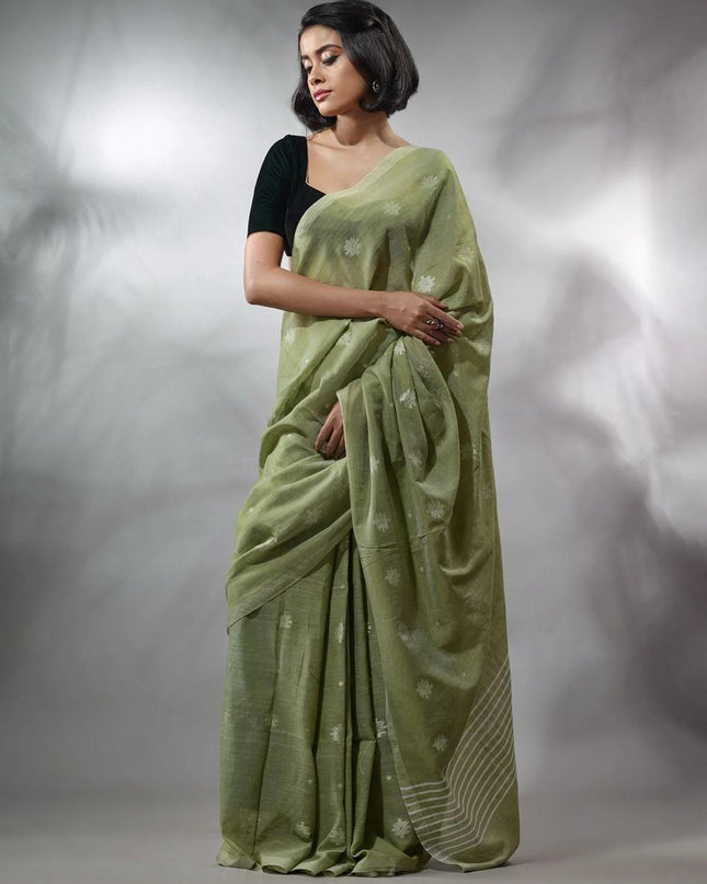 Handloom Pure Cotton Solid Border