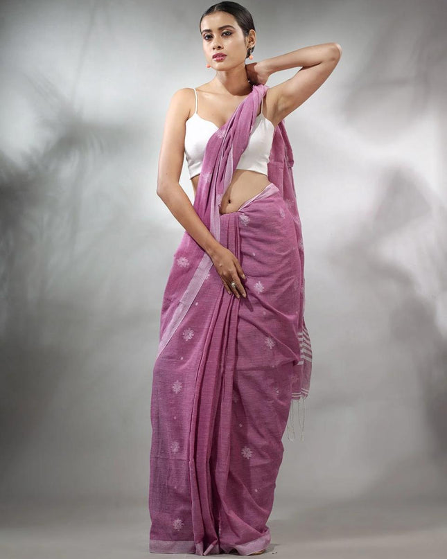 Handloom Pure Cotton Solid Border